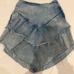Mother denim ruffled mini skirt size 24